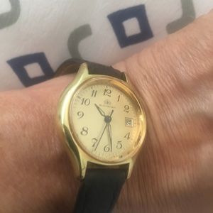 Bucherer Vintage hand dial 18KGP 17 jewels watch: bucherer spoon sold separately